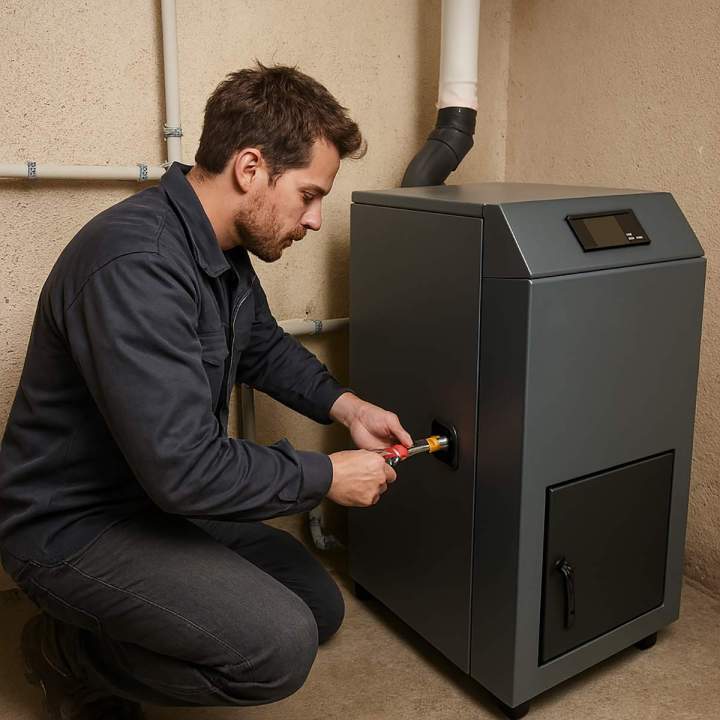 Pose chaudière à pellets Belfort